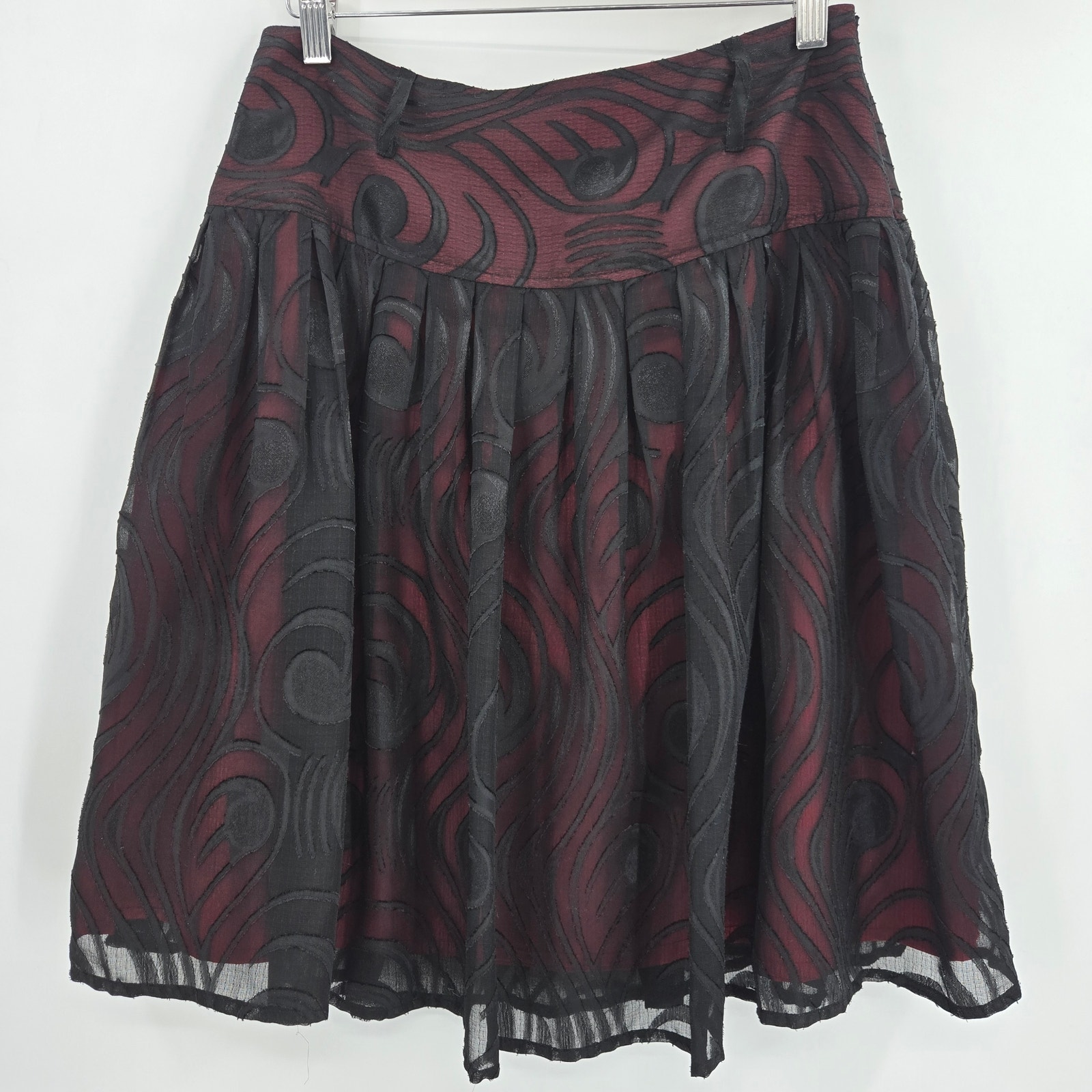 Worthington Women Vtg Y2k Fairy Grunge Whimsigoth Dark Romantic Sheer Skirt 8